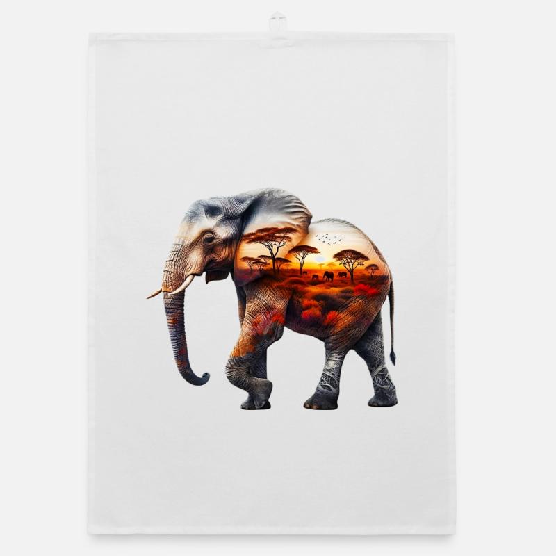 Elefant Organic Geschirrtuch
