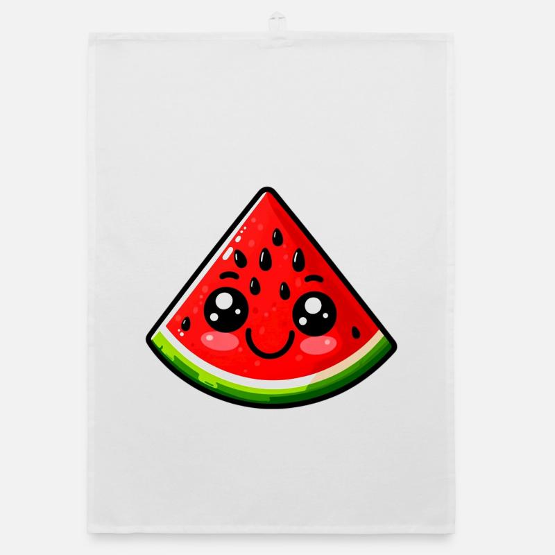 Wassermelone Wassermelonen - Organic Geschirrtuch - Weiß