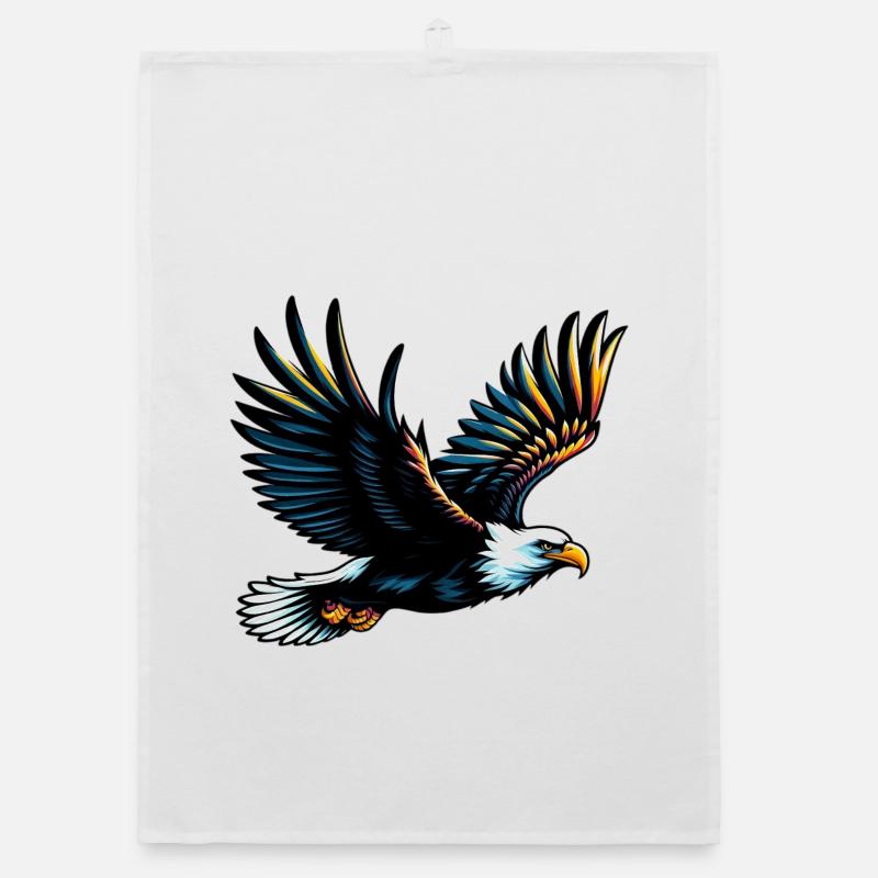 Adler - Organic Geschirrtuch - Weiß