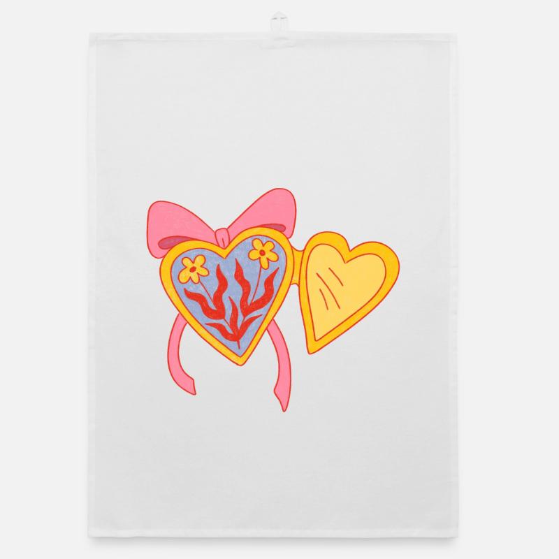 Open heart Organic dish towel