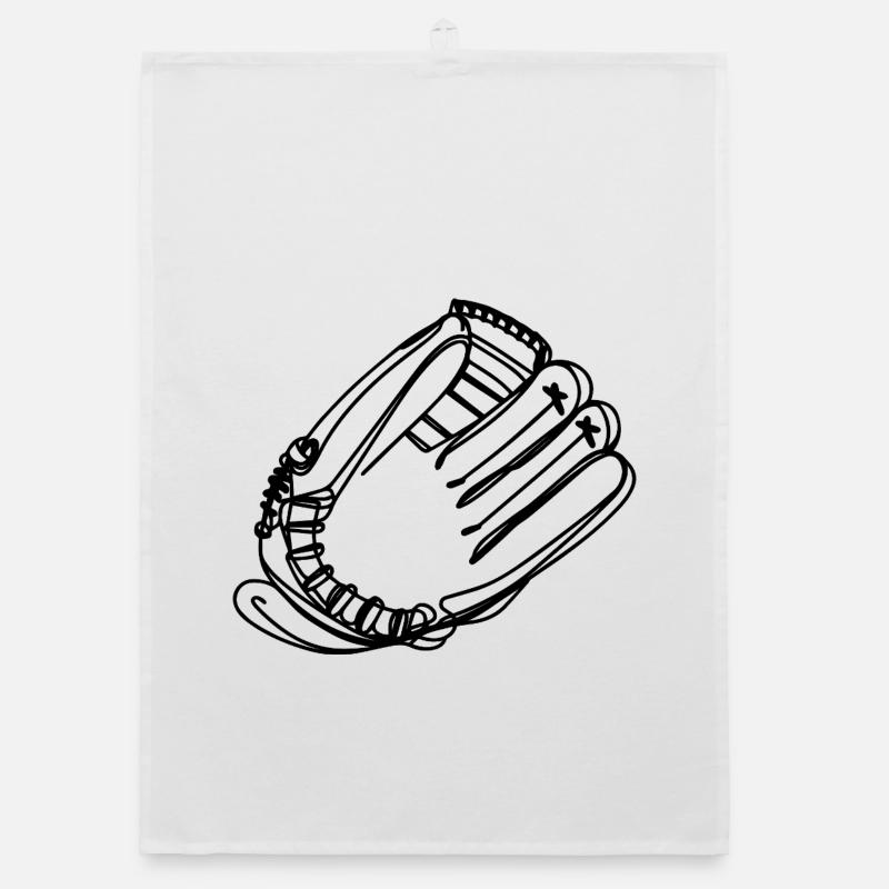 Dessin de gant de baseball Torchon bio