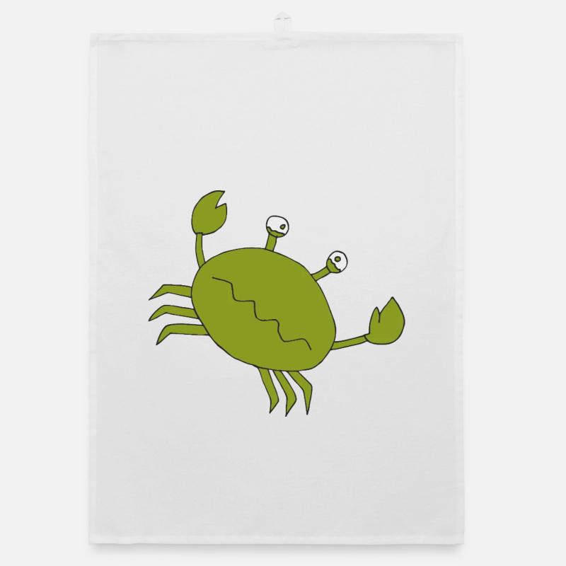 crab_seasick Organic dish towel