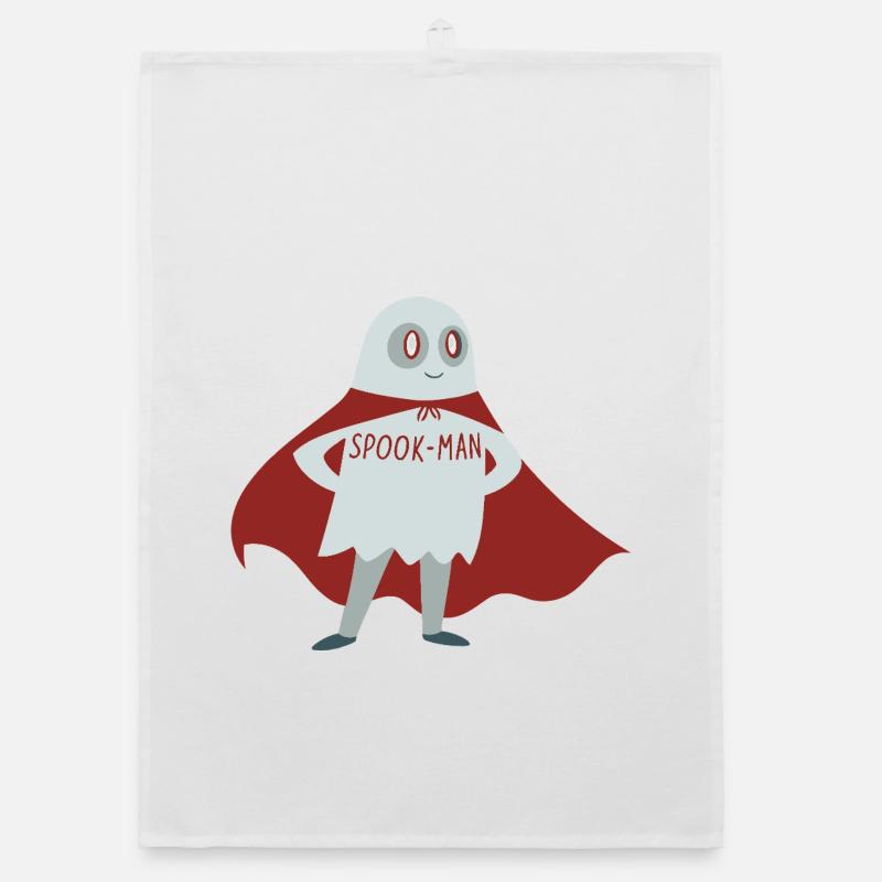 Spook Man Ghost Cape Organic dish towel