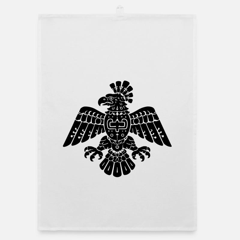 Aztec Eagle Tribal Pattern Organic dish towel