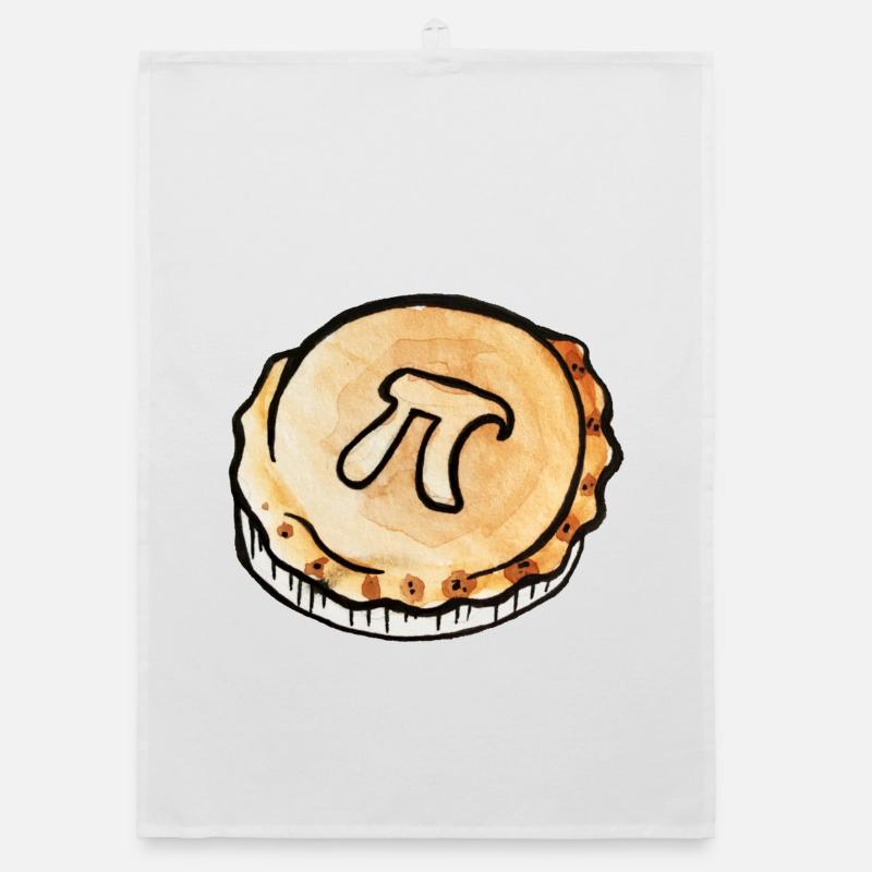 Pi Pie Graphic Tee Organic dish towel