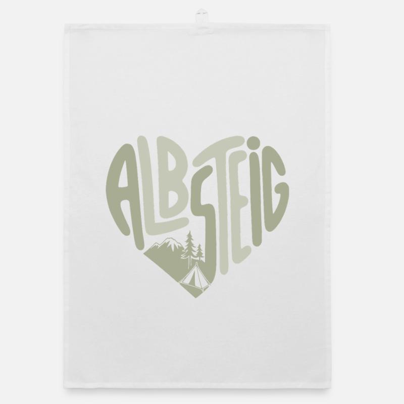 Albsteig Heart Mountain Forest Organic dish towel