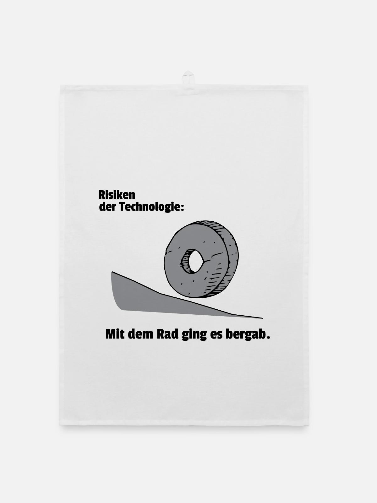 Risiko Technologie - Organic Geschirrtuch - Weiß - Vorne