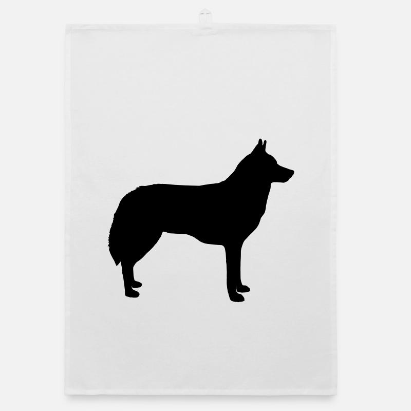 Silhouette de loup Torchon bio
