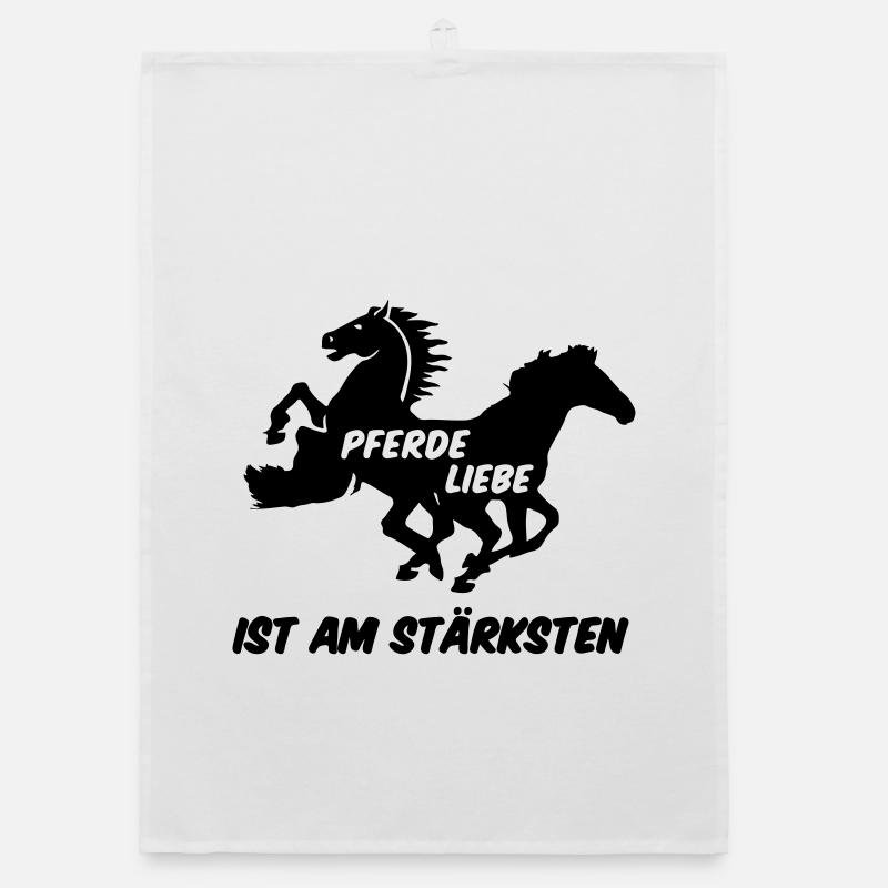 Pferd Pferde Reiter Reiten Liebe Geschenk Spruch Organic Geschirrtuch