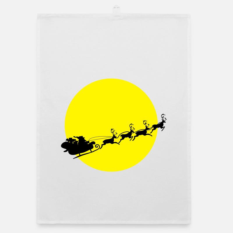 frohes_fest_weihnachtsmann Organic Geschirrtuch