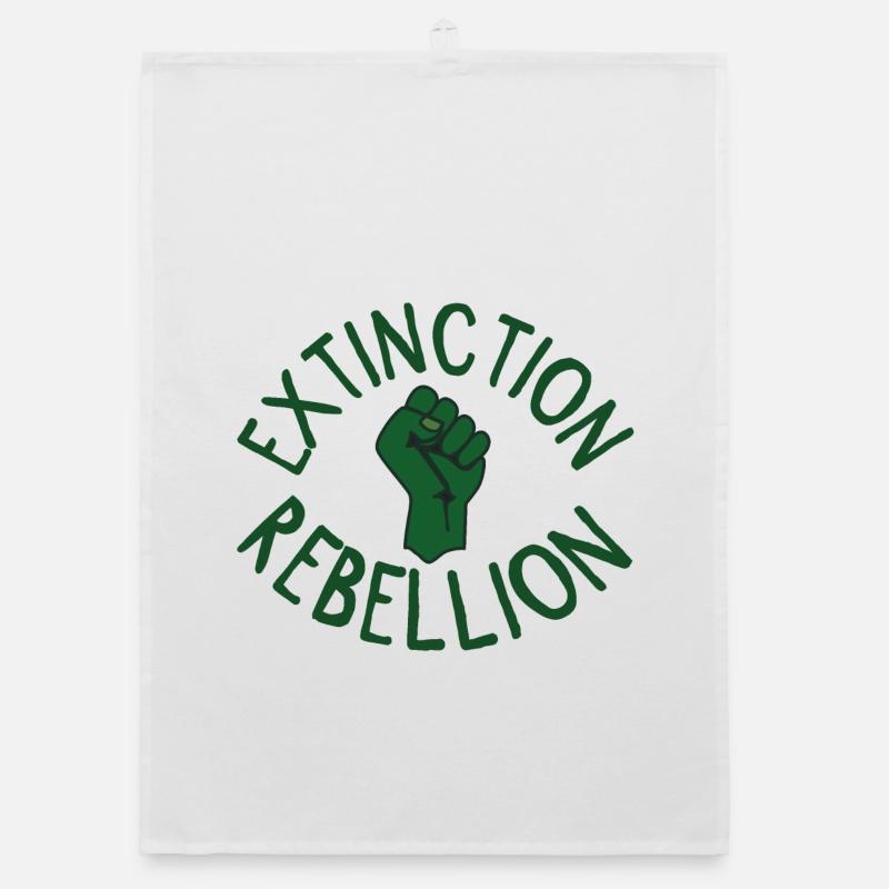 Extinction Rebellion Faust green Organic dish towel