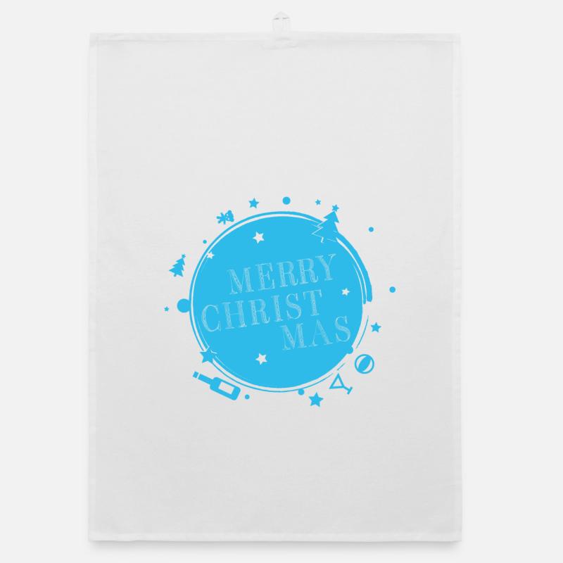 MERRY CHRISTMAS CIRCLE Organic dish towel