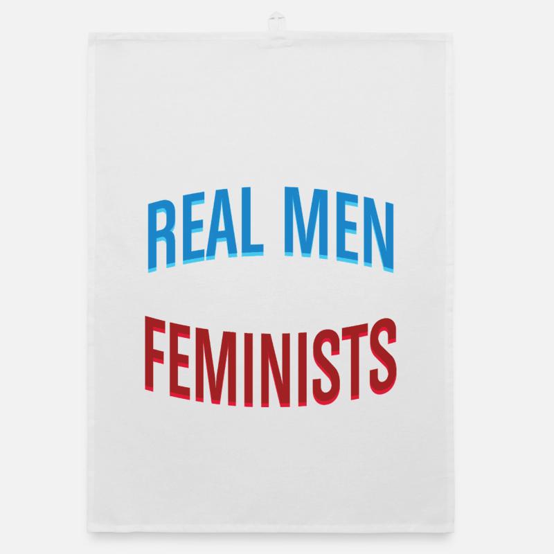 Real Men Are Feminists Equality Statement Tee Organic Geschirrtuch