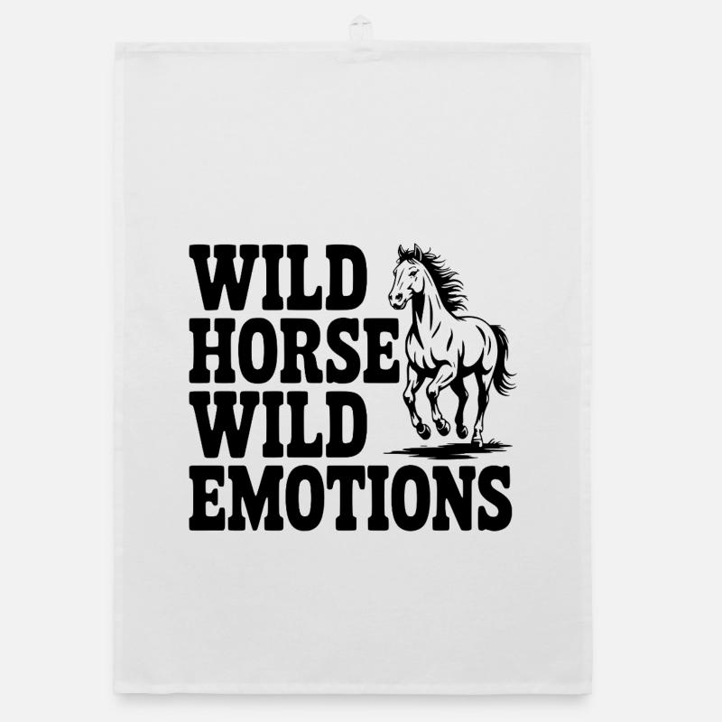 Wildpferd, wilde Gefühle Organic Geschirrtuch