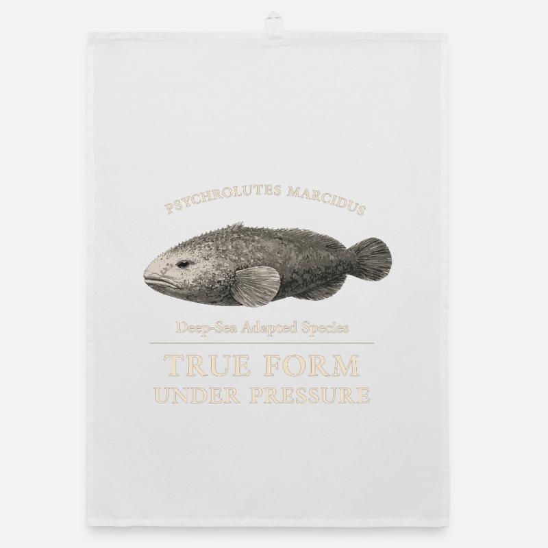 Blobfish True Form Under Pressure – Psychrolutes Organic Geschirrtuch