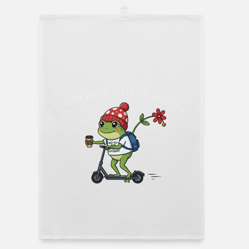 Frog on Scooter — Rethinking Organic dish towel