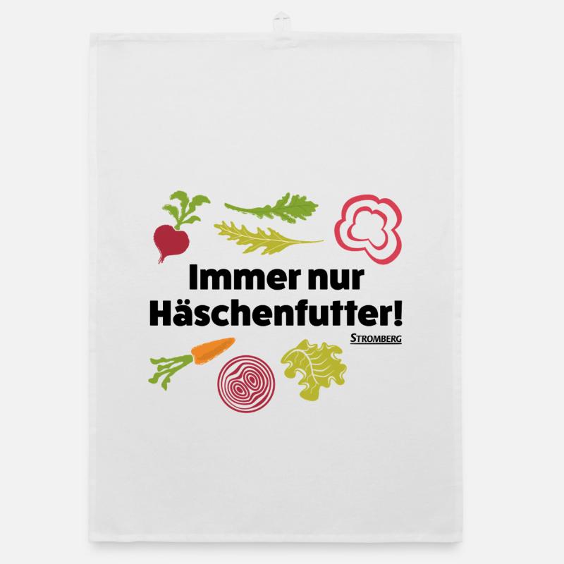 Stromberg Häschenfutter Spruch Und Gemüse Organic Geschirrtuch