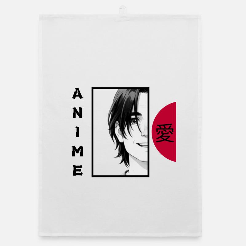 Anime Lover BLACK Organic dish towel