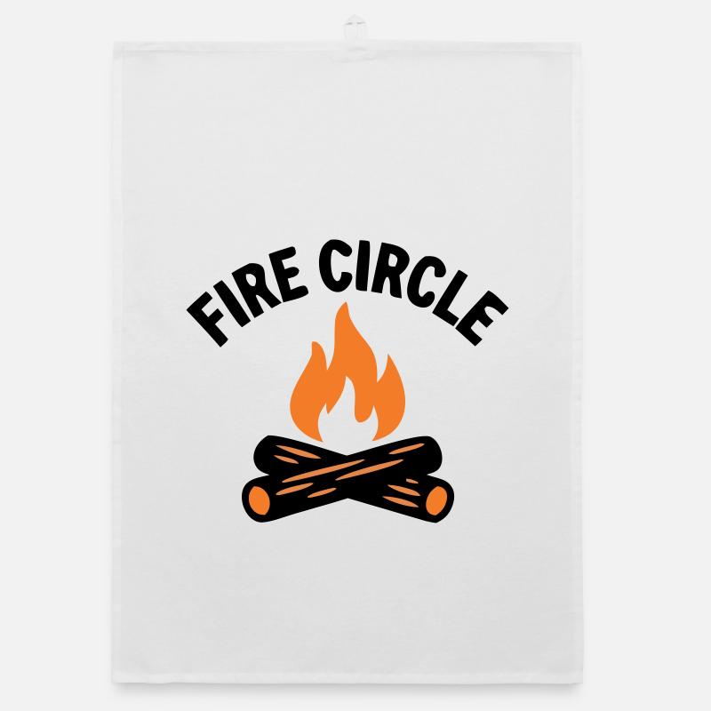 Campfire Fire Pit Camping Boy Scout Organic dish towel