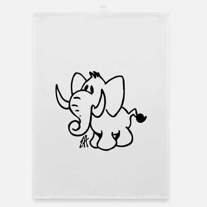Elefant Organic Geschirrtuch