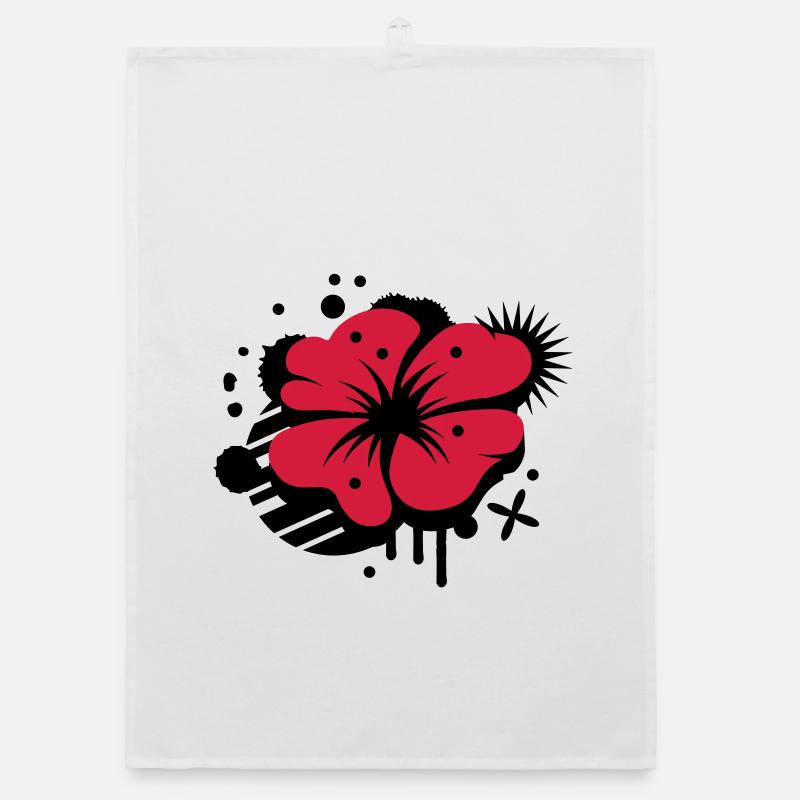 Un coquelicot comme un graffiti Torchon bio