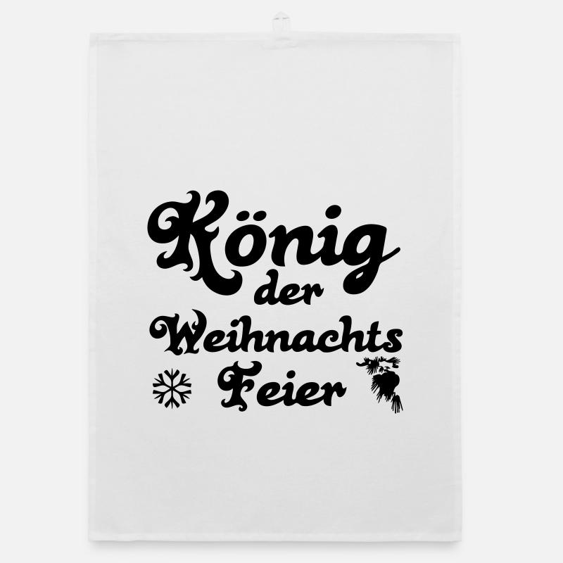 Weihnachtsfeier König Weihnachten Geschenk - Organic Geschirrtuch - Weiß