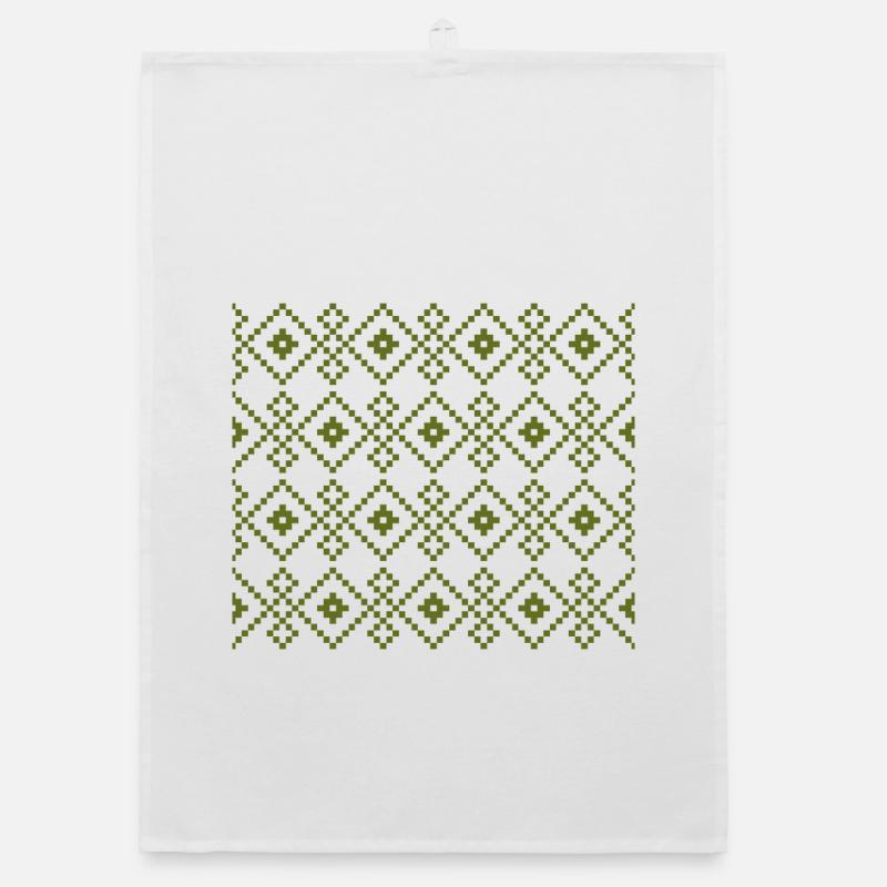 Pull uni de Noël (vert) Torchon bio