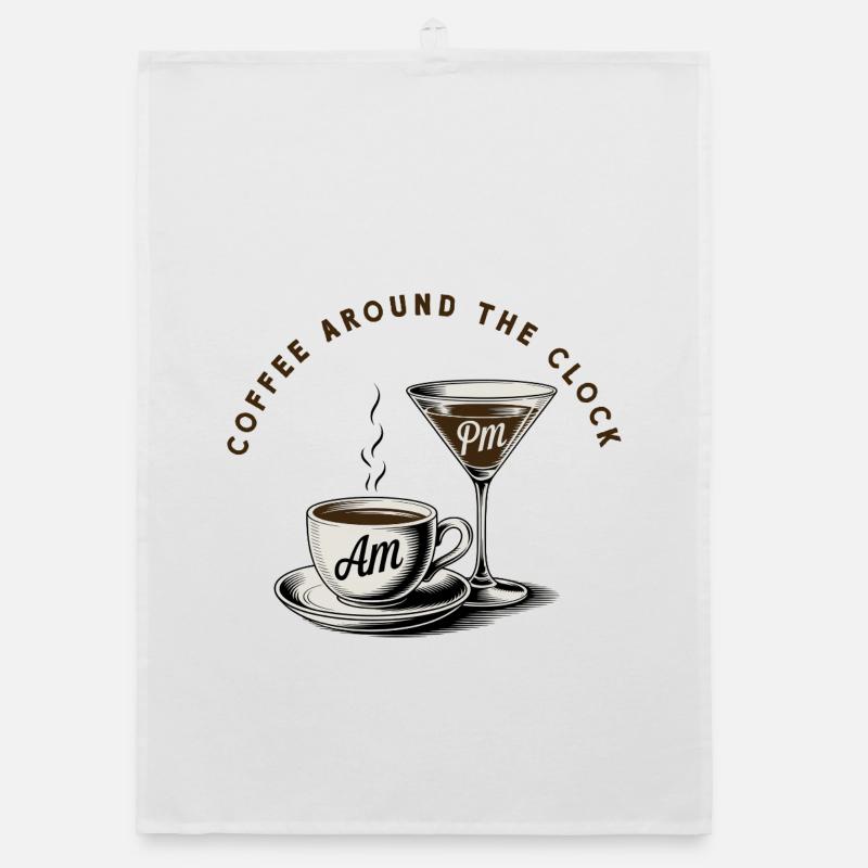 Coffee break, Coffee around the clock Organic dish towel