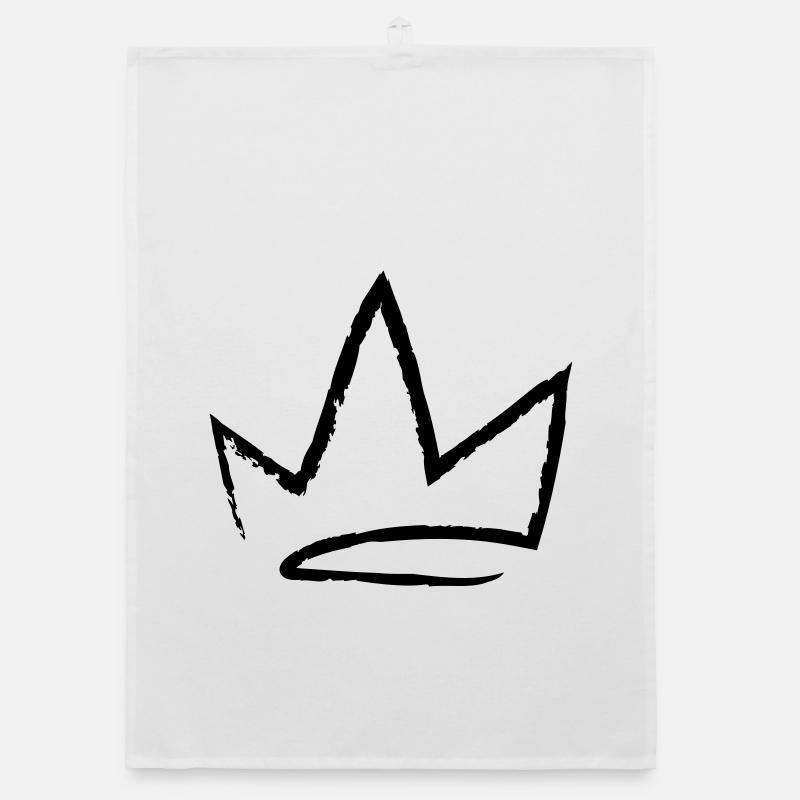 Crown Sketch Organic dish towel