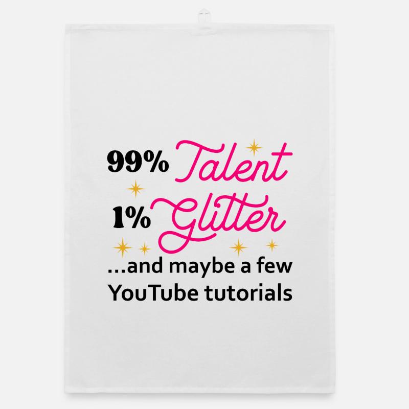 Talent Glitter Stars Script Organic dish towel