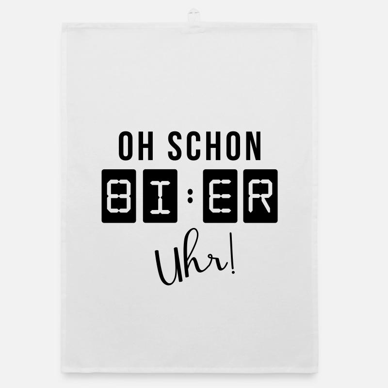 Oh schon Bier Uhr Organic Geschirrtuch