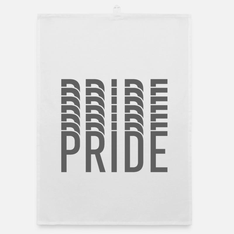 Pride-Monogramm in Grautönen Organic Geschirrtuch