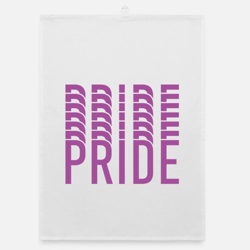 Purple Pride Typography Mosaic Organic dish towel