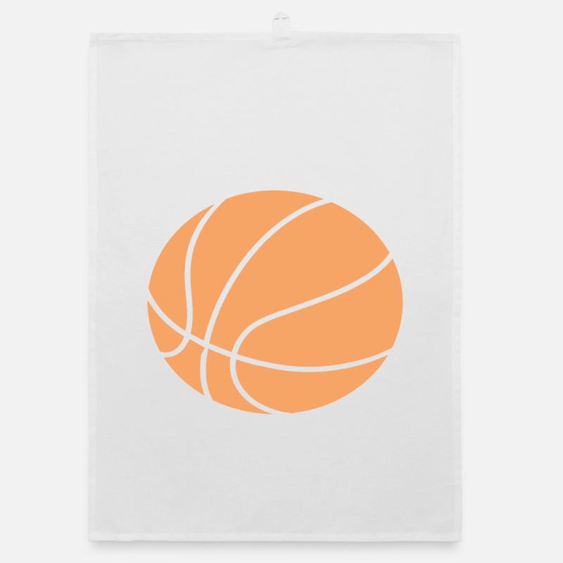 Conception minimale des ballons de basket Torchon bio