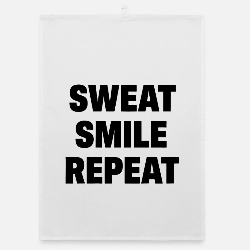 Sweat Smile Repeat Organic dish towel