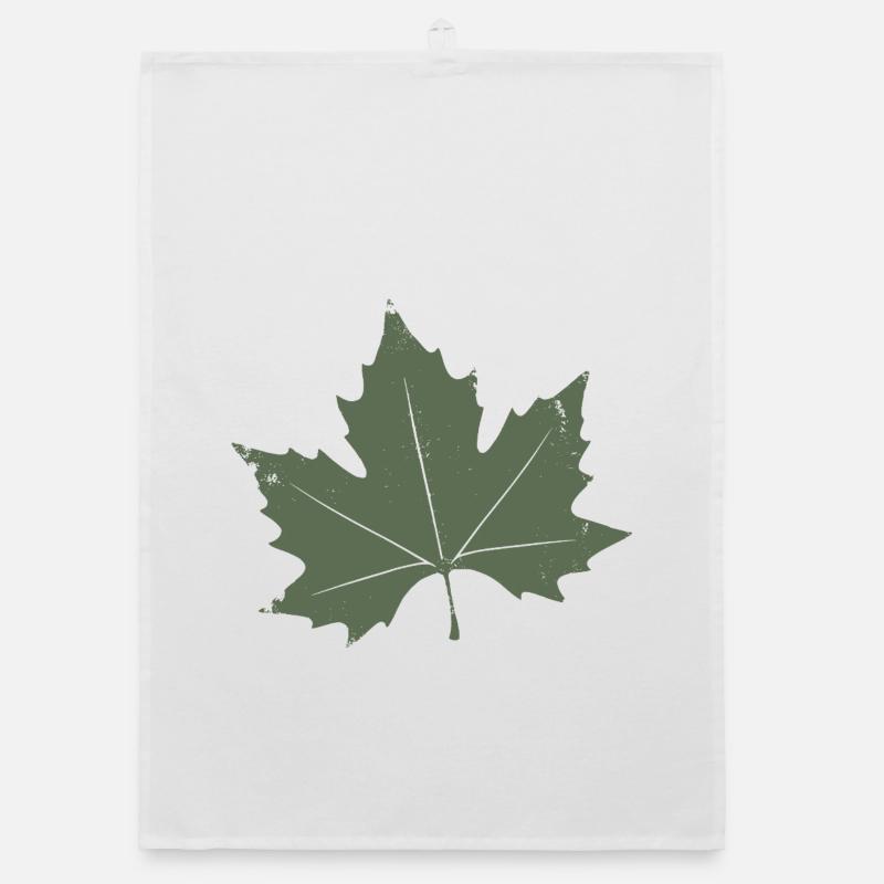 Green Maple Leaf Organic dish towel