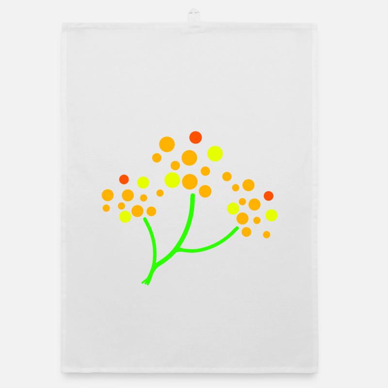 Neon Dotted Tree Burst Organic dish towel