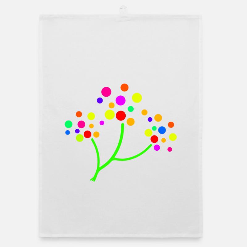 Neon Confetti Tree Organic dish towel