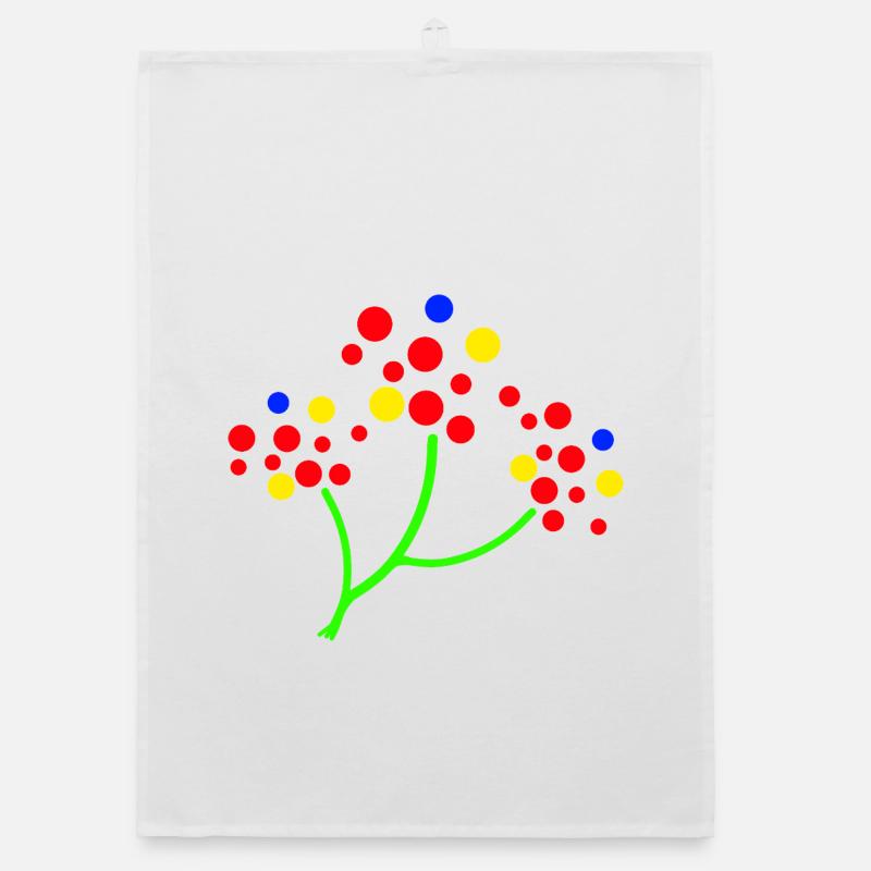 Neon Dot Tree Burst Organic dish towel