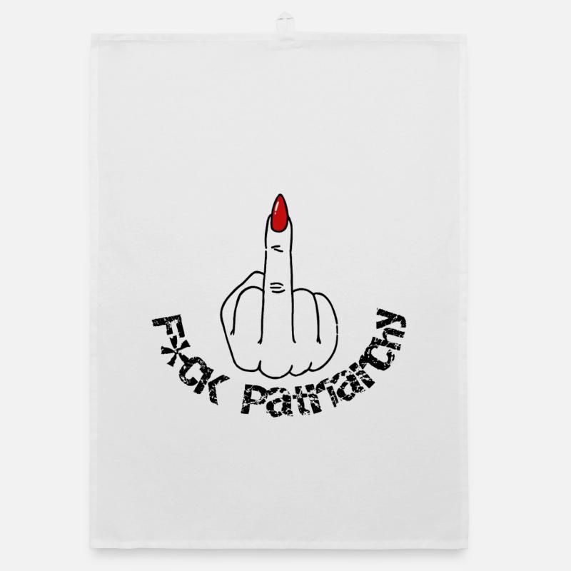 F*CK the Patriarchy - Organic Geschirrtuch - Weiß