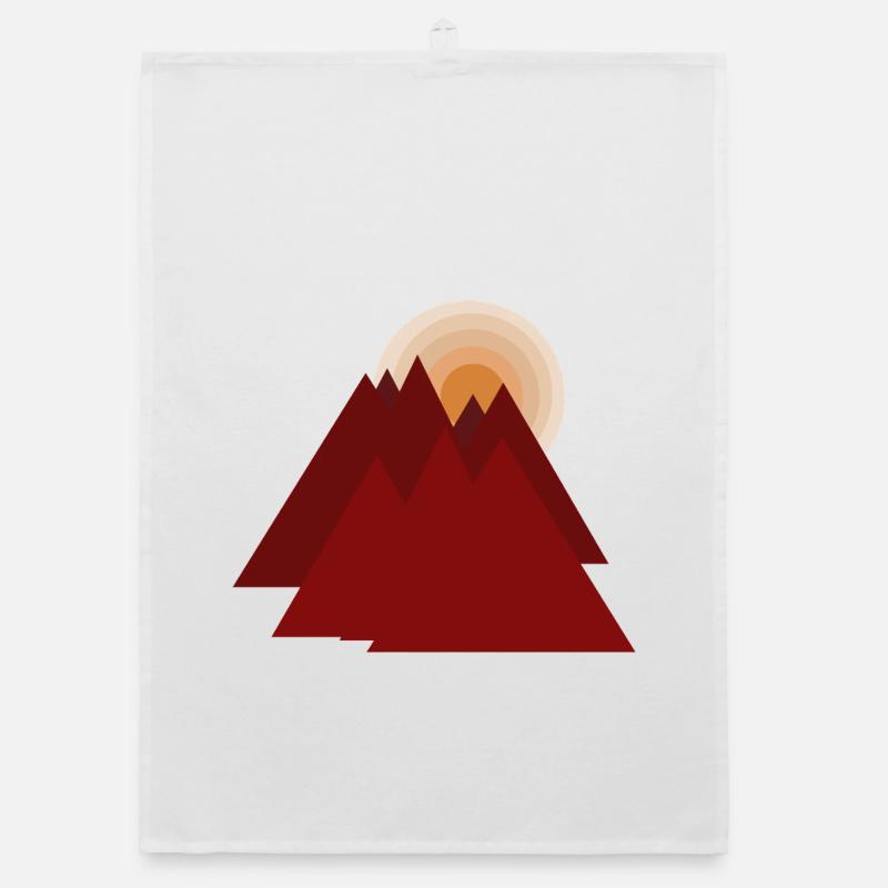 Red Mountains at Sunrise Organic dish towel