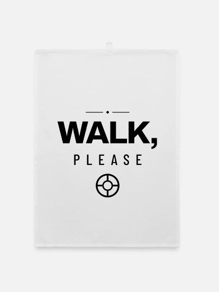 Rettungsschwimmer - Walk Please - Bademeister - Organic Geschirrtuch - Weiß - Vorne