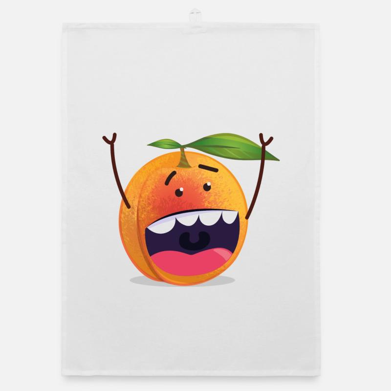 Cool Apricot | Comic Drawing Organic dish towel