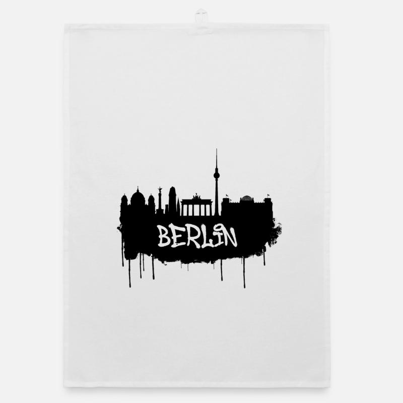 Berlin Graffiti Skyline Torchon bio