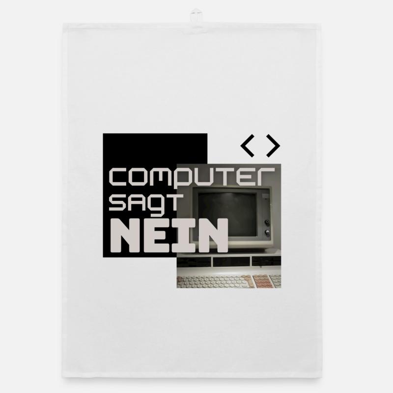 Computer sagt NEIN (Retro) Organic Geschirrtuch