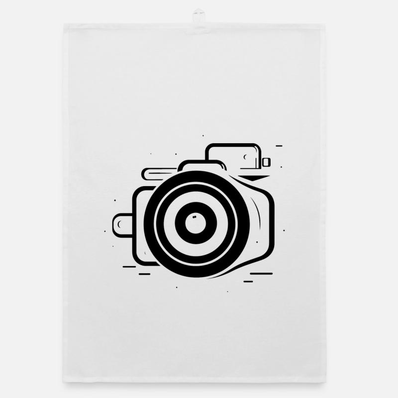 Camera Sketch Organic dish towel