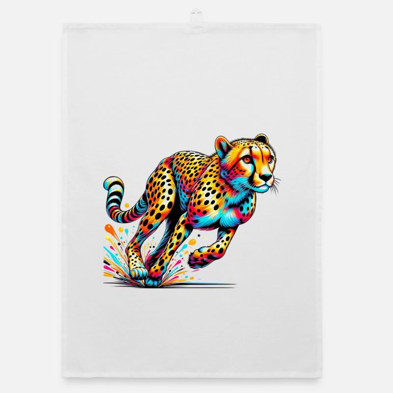 Gepard - Organic Geschirrtuch - Weiß