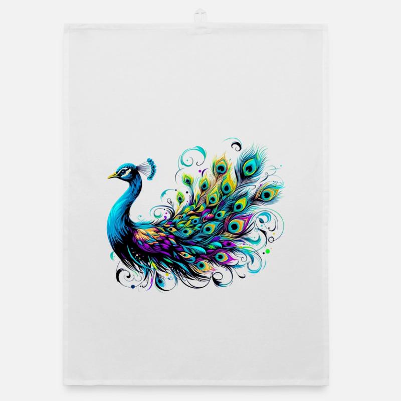 Peacock Organic dish towel