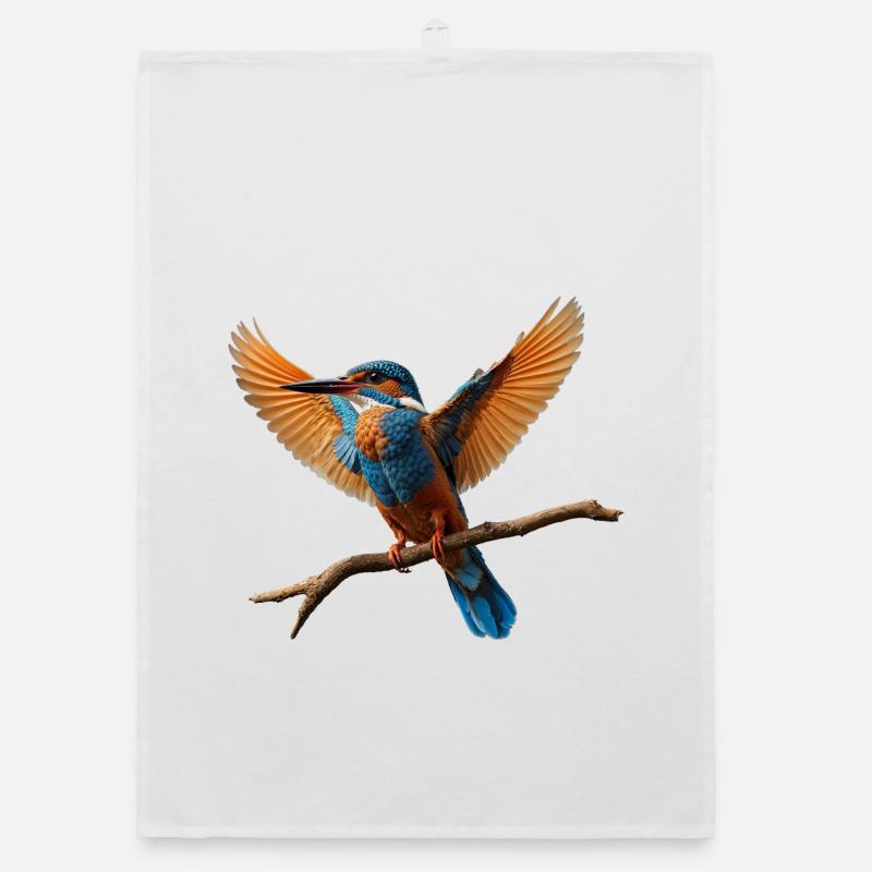 Lebhafter Eisvogel im Flug Organic Geschirrtuch