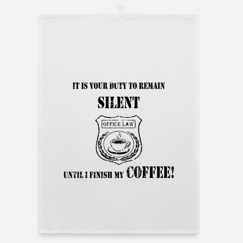 Coffee First - L’insigne du silence Torchon bio